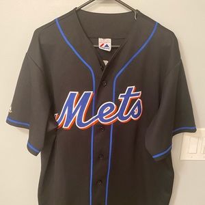 Mets Black Carlos Delgado Jersey Sz Large Majestic